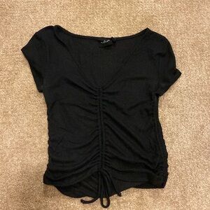 Urban outfitters drawstring, black top
